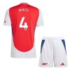 Original Trikotsatz Arsenal Ben White 4 Heimtrikot 2024-25 Für Kinder